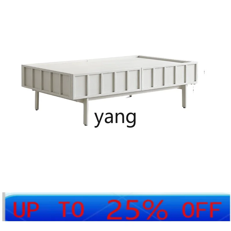 

LTT simple modern collector coffee table designer cream style retro feeling solid wood coffee table