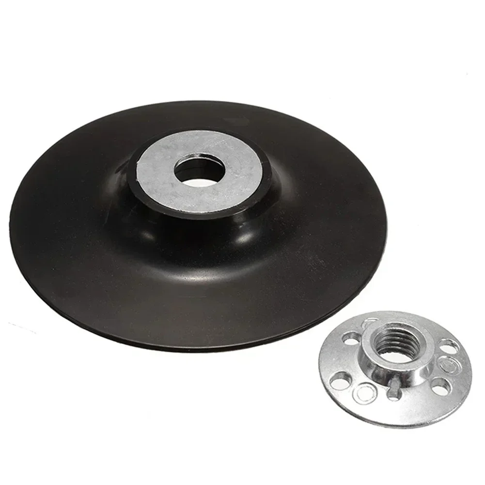 5/6'' 125/150mm Fiber Disc Backing Pad With Lock Nut For Angle Grinder Threaded Adapter Plate Sanding Discs