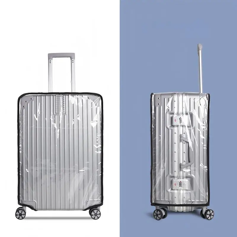 16-28 Inch Transparent PVC Luggage Cover Waterproof Dustproof Scratch Resistant Suitcase Protector Cover for Travel Trolley Case