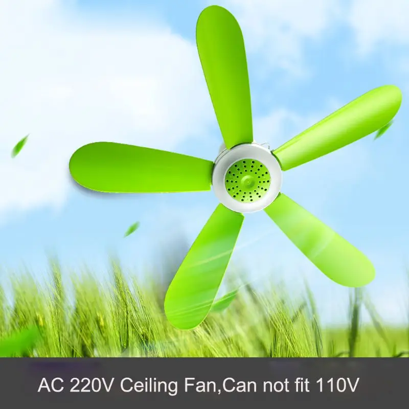 one speed Soft Wind 220V 7W 5 Flabellums Ceiling Fan 16.5inch Quiet Hanging Fan for Bedroom and more Drop Shipping