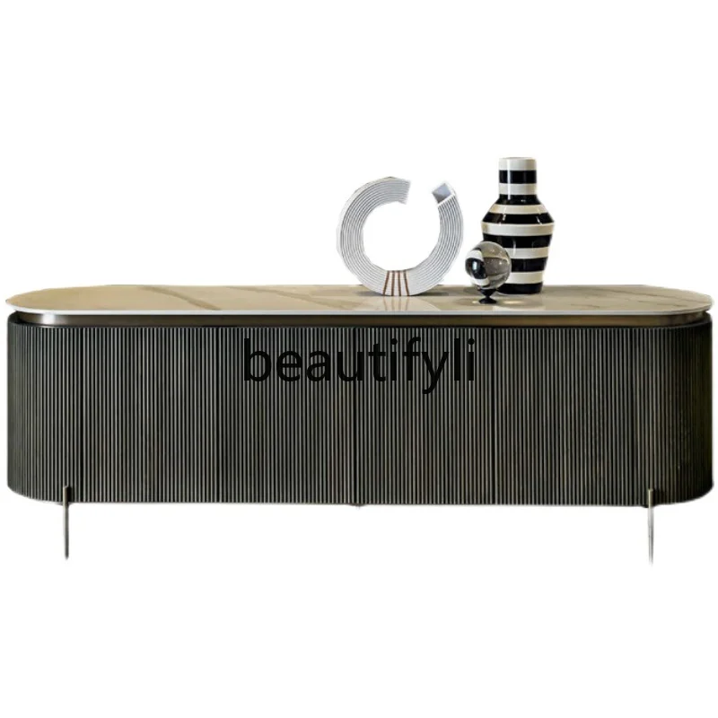 

Italian minimalist light luxury entrance cabinet, living room TV cabinet, simple Nordic decorative cabinet customization