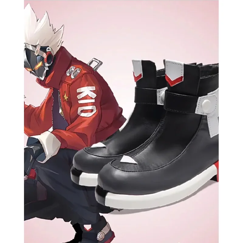 

2025 11 Game Zenless Zone Zero Billy The Kid Cosplay Robot Handsome Men Halloween Party Anime Roleplay Black Shoes Boots