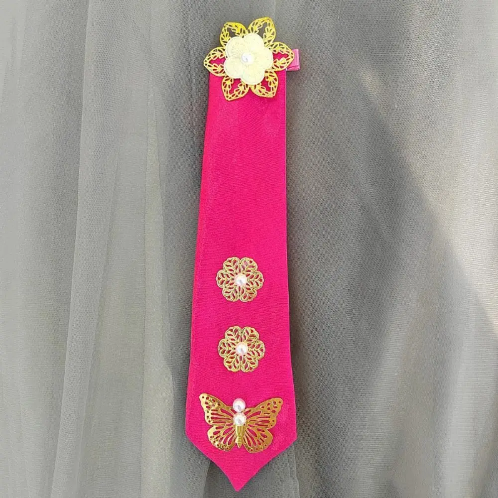 

Gift Flower Korean Headband Butterfly Traditional Korean Hanbok Hairband Hair Clip Headdress Stage Dance Costume Hanfu