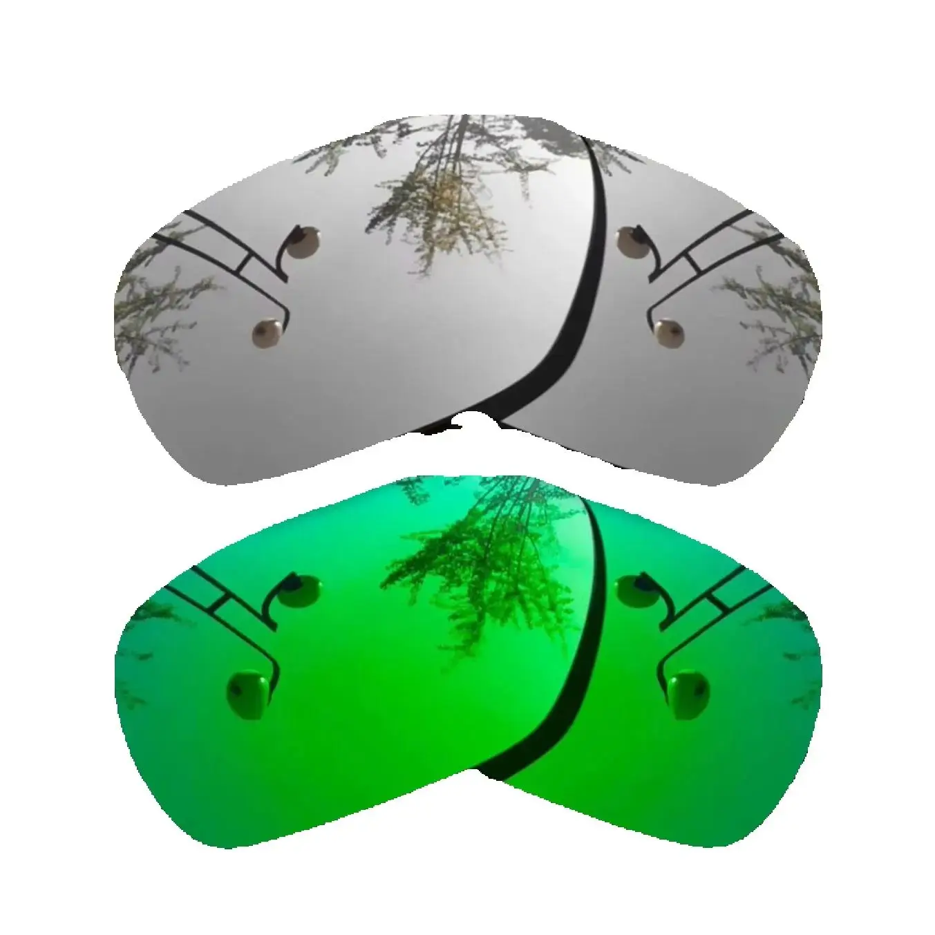 

100% Precisely Cut Polarized Replacement Lenses for-Oakley inmate Chrome & Green Combine Options