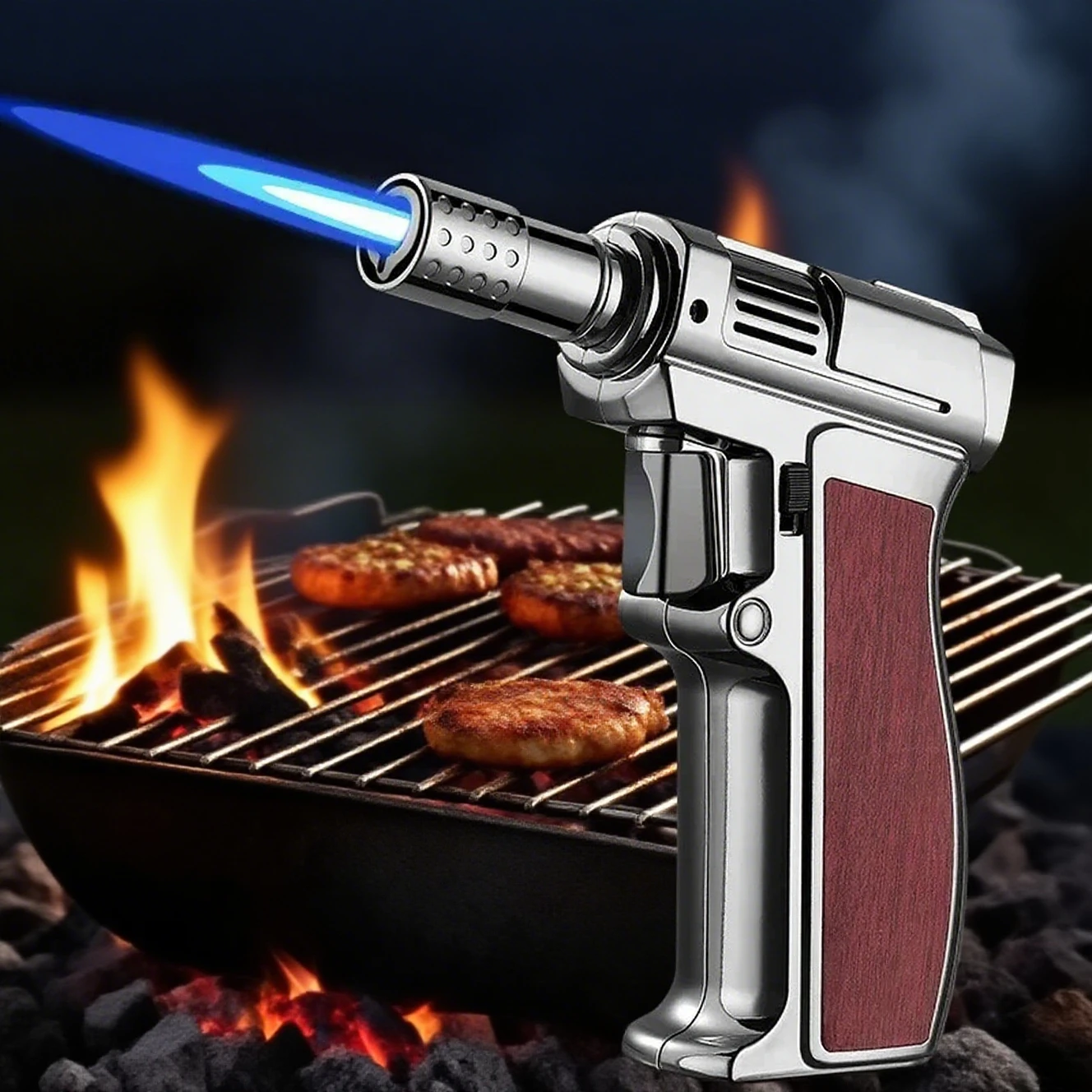 

Outdoor Windproof Butane Gas Turbo Metal Lighter Multipurpose High Temperature Welding Gun Inflatable Lighter Men's Somking Tool