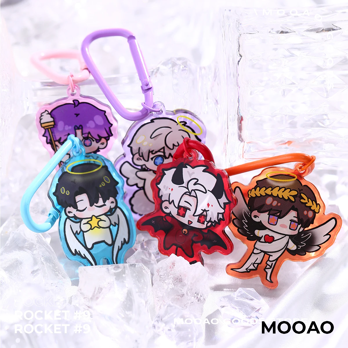 أنيمي الحب والفضاء العميق رافاييل زين كزيفير سيلوس كاليب تأثيري سلسلة مفاتيح من الكرتون ملحق كيرينغ هدية الهالوين #3