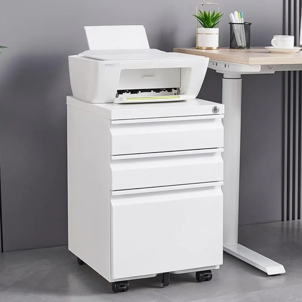 

3 Drawer Mobile File Cabinet With Lock Filing Cabinets Storage Cabinet Furniture Office Freight free