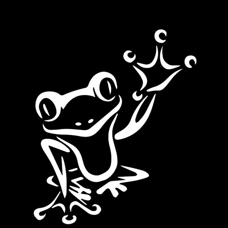 Personality Frog Simple Pattern Fashion Car Applique Auto Body Window Decoration Refrigerator Computer Cover Scratches Stickers