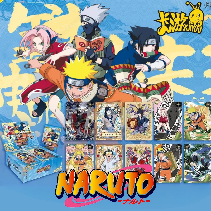 Kayou Genuine Naruto Card Box Tier 2 Wave7 Uzumaki Naruto Sasuke Full Box Collection Cards Birthday Xmas Trendy Gift Toys