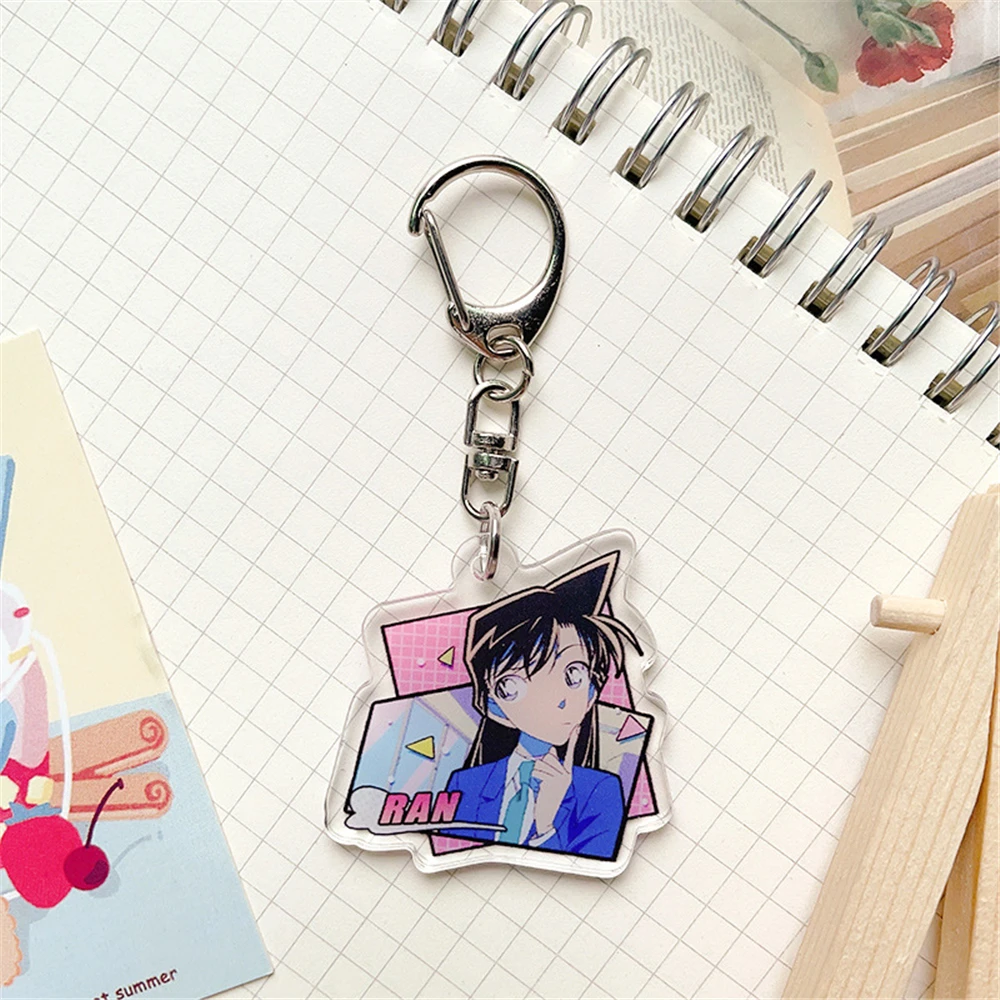 Anime Detective Conan Case Closed Mouri Ran Kuroba Kaito Haibara Ai Cosplay Costumes Acrylic Key Chain Keychain Accessories