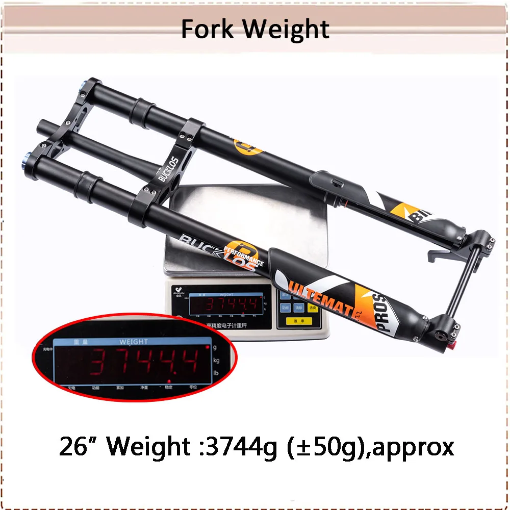 BUCKLOS E-Bike Luftfedergabel 26*4.0 26*5.0 Elektrofahrradgabel 9*135mm 15*150mm Schnee- und Strandfahrradgabeln MTB DH Gabeln für 4.0/5.0 Reifen – Detail 33