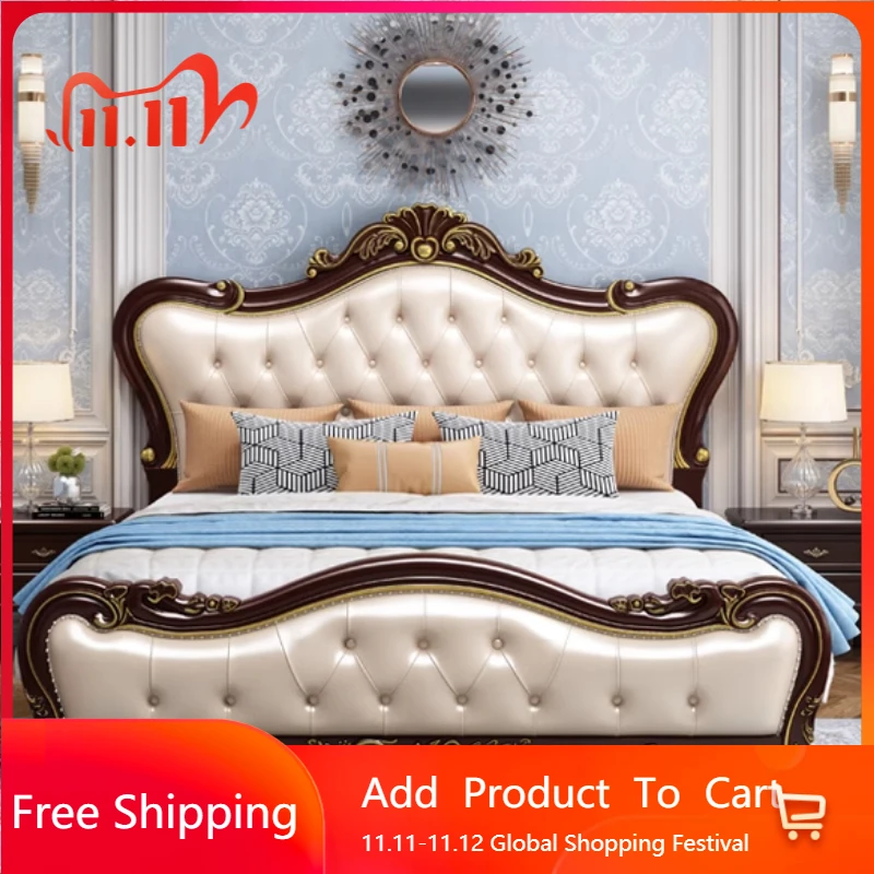

Простая роскошная современная двуспальная кровать, кожаная мягкая двуспальная кровать принцессы, королевы, лофта, экономия места, освещенная гибкая мебель для отеля Beliche