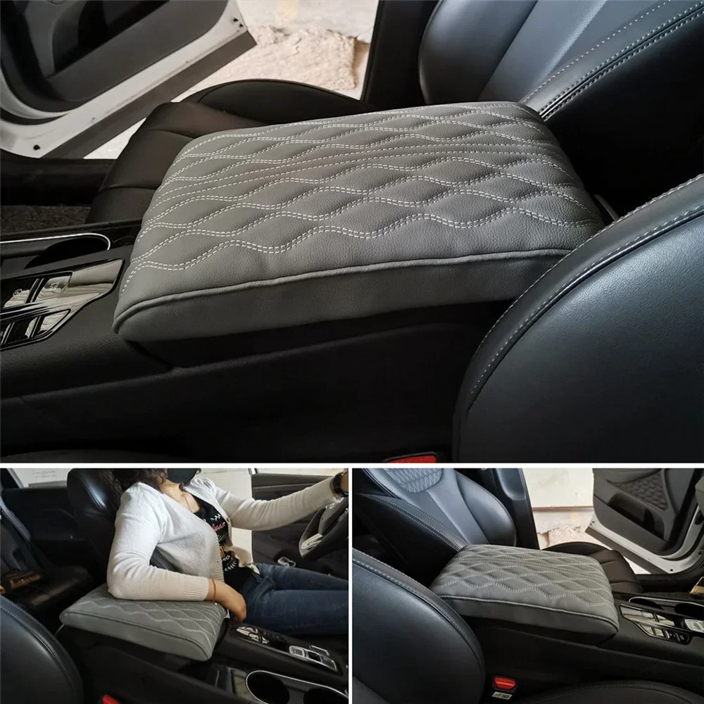 Nesting Box Pads Car Armrest Mats Leather Cars Armrest Mat Center Auto Armrests Boxs Cover Pad Leather Center Styling Interior