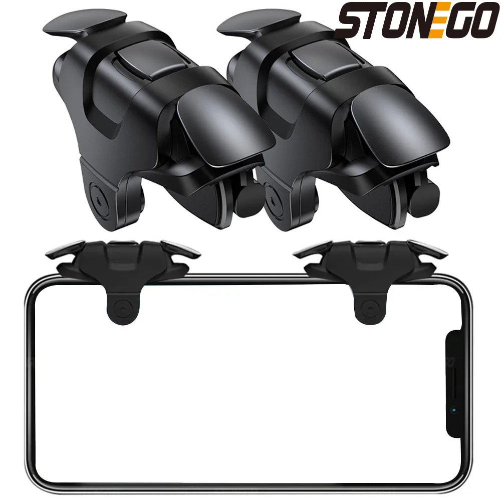 STONEGO 1Pair Mobile Phone Game Trigger for PUBG Aim Shooting L1 R1 ABS Key Button for Universal Gamepad Joystick