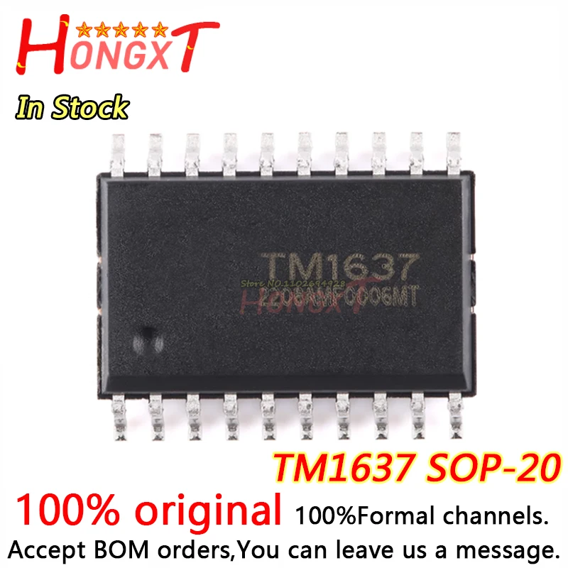 10PCS 100% New TM1637 TM1620 TM2313 TM2314 TM1621 TM1628 TM1638 TM1640 TM1650 TM1651 TM1652 TM1616 TM1812 TM2291 TM1618 Chip.