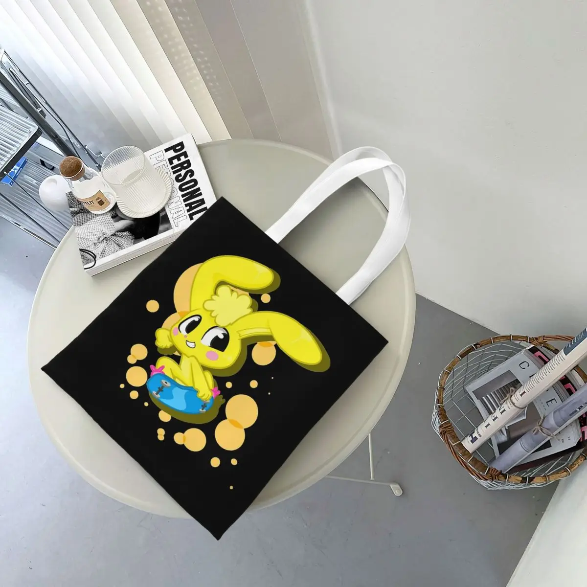 Cuddles Happy Tree Friends Shopping Bags Canvas The Tote Bag Folding for Women Shoulder Tote Travel Handbag
