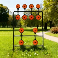 Objetivo giratorio desmontable de acero al carbono para práctica de tiro de 12 objetivos para práctica de tiro de precisión