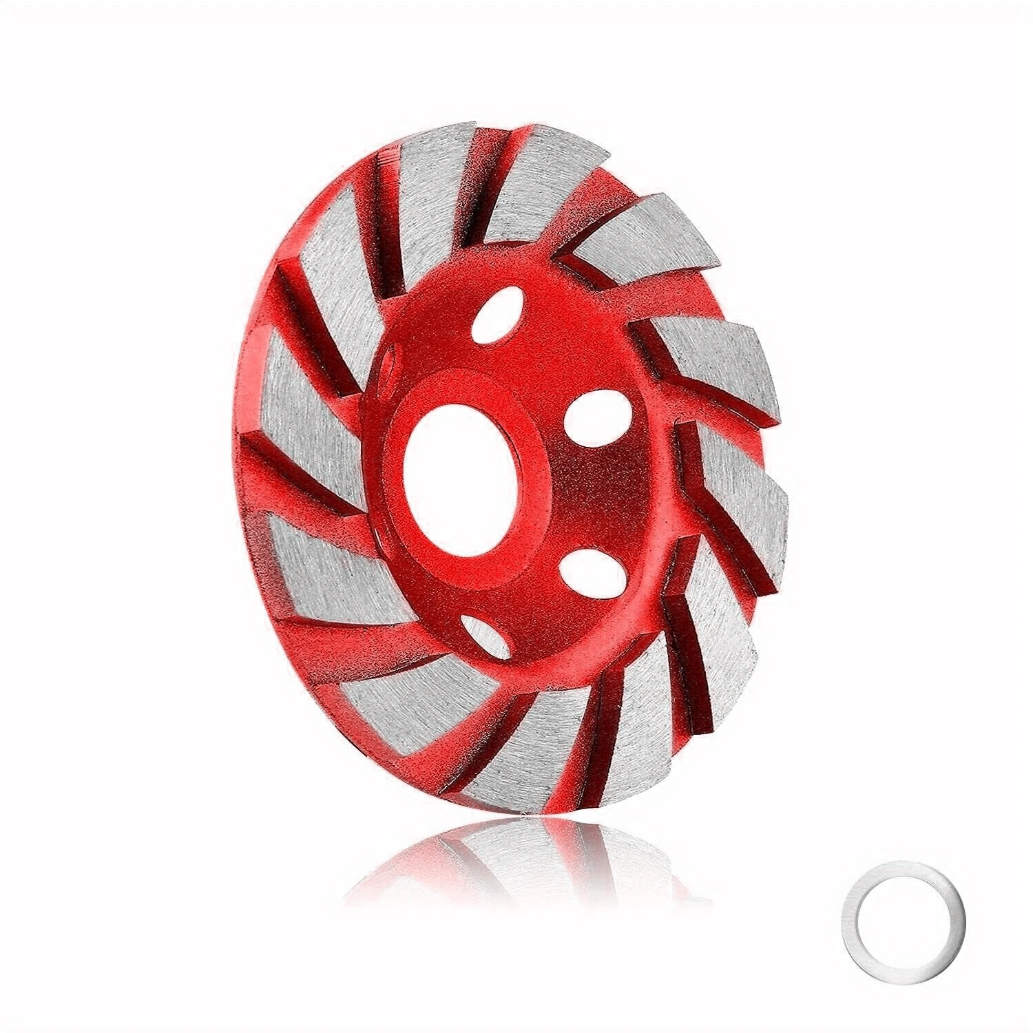 1pc Red Heavy Duty 4 Inch 100mm Diamond Grinding Cup Wheel with 12 Segments for Concrete and Angle Grinders