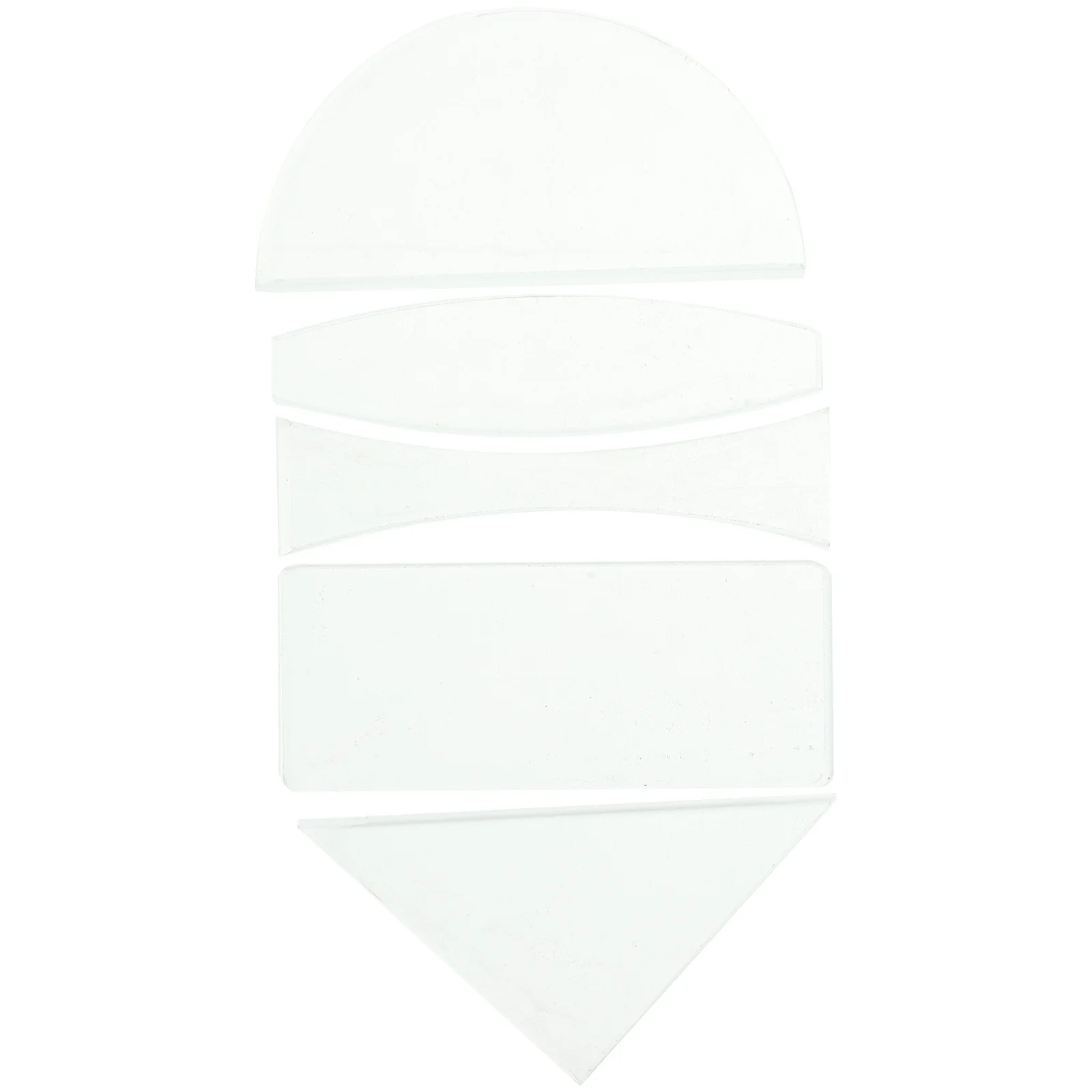 

5 Pcs Semicircular Lens Optical Glass Experiment Triangular Prism for Classroom