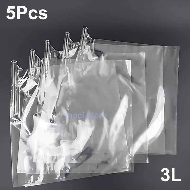 3L Air sampling bag sniffing bag for Air and Gas Analysis,Three-point comparison Odor Method,use for Experimental odor test 5Pcs