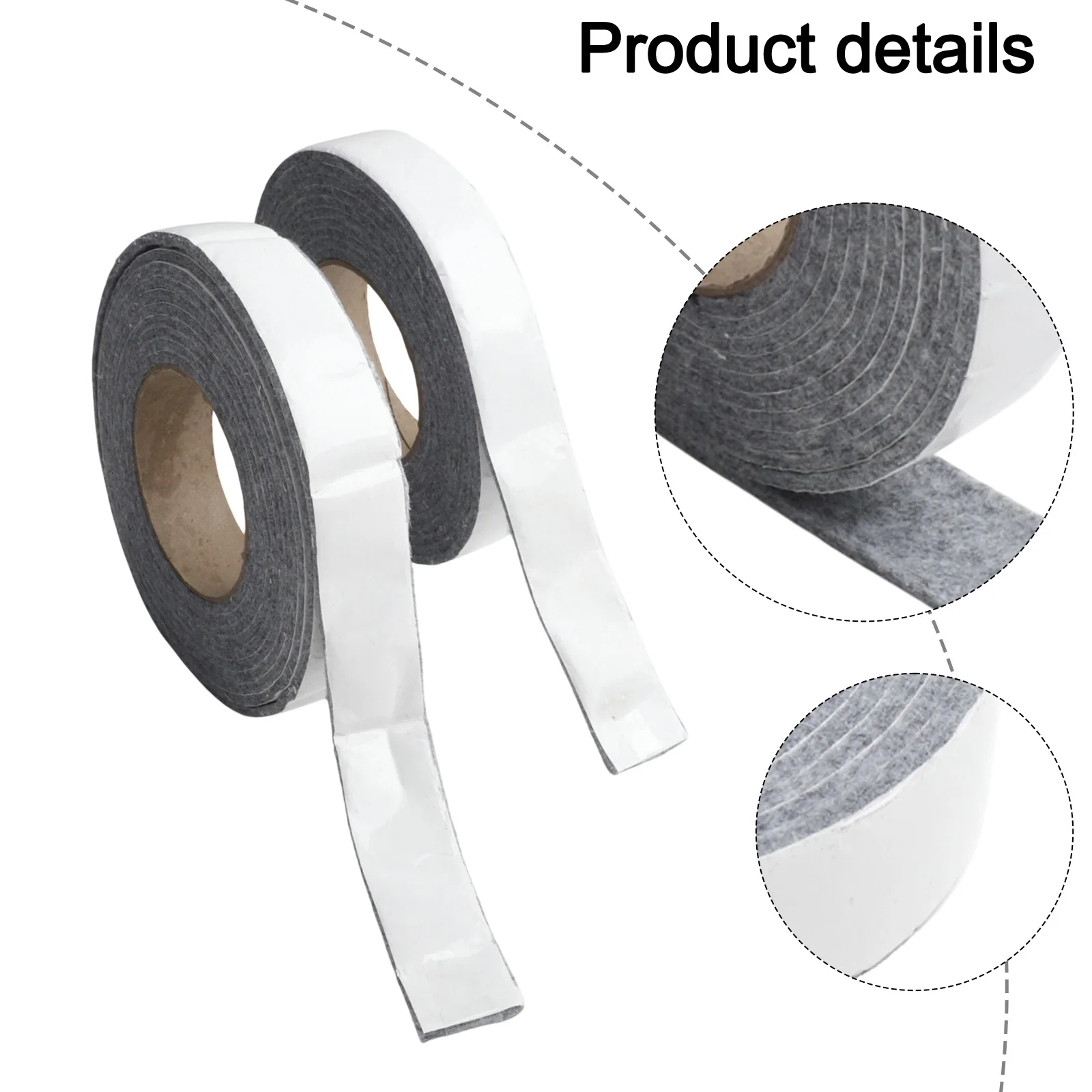 2Rolls Window Anti-condensation Sealing Strips Absorb Water Keep Dry Felt Cotton Tape Window Glass Anti-Absorbent Tape ﻿3x400cm