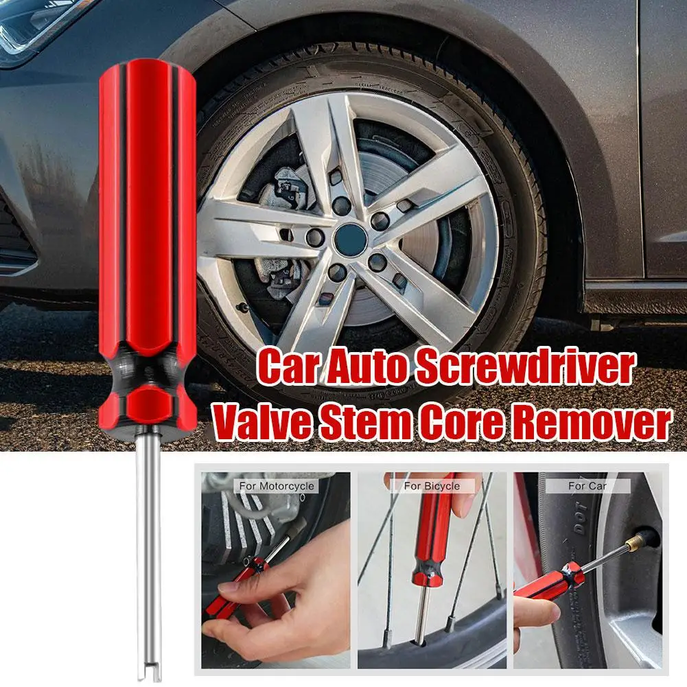 Car Tire Valve Core Removal Tools For Car Bike Motorcycle Wheel Valve Core Wrench Screw Driver Q7M4