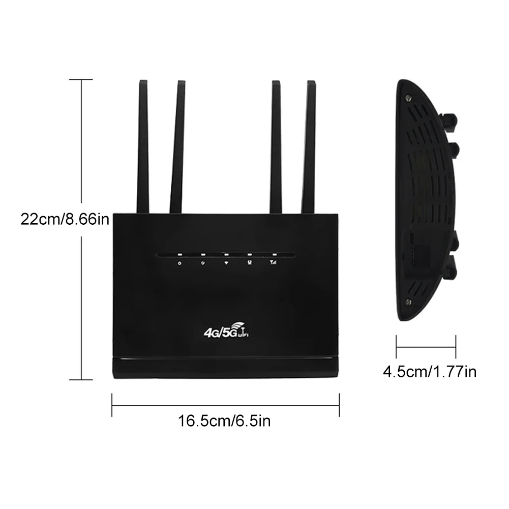 4G Wireless Router 300Mbps 4G LTE CPE Router Modem 4 External Antennas Power Signal Booster Hotspot with SIM Card Slot for Home