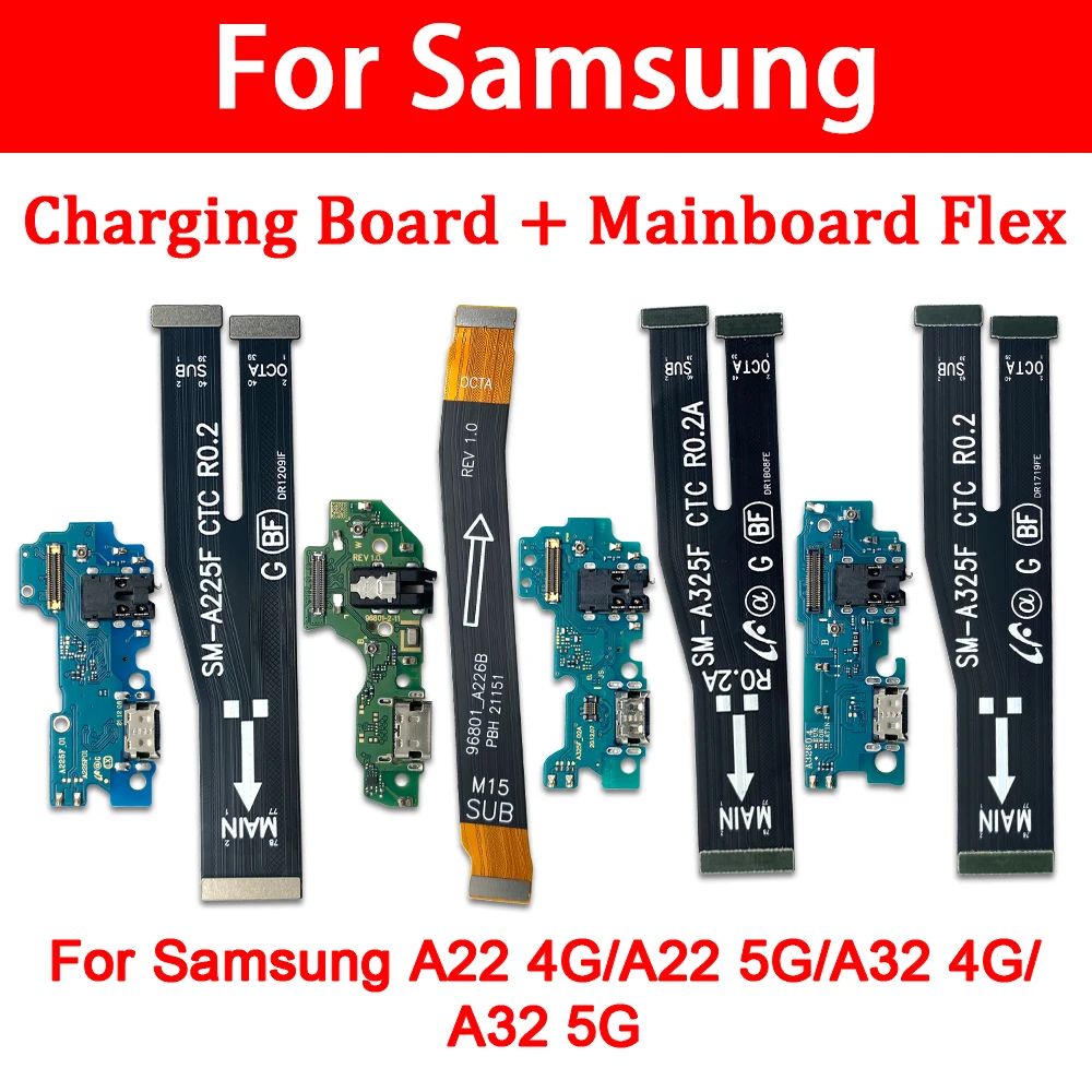 USB Charger Port Connector Dock For Samsung  A22 A32 A42 4G 5G A225F A226 A325F A336 A426 Replacement Mainboard Main Board