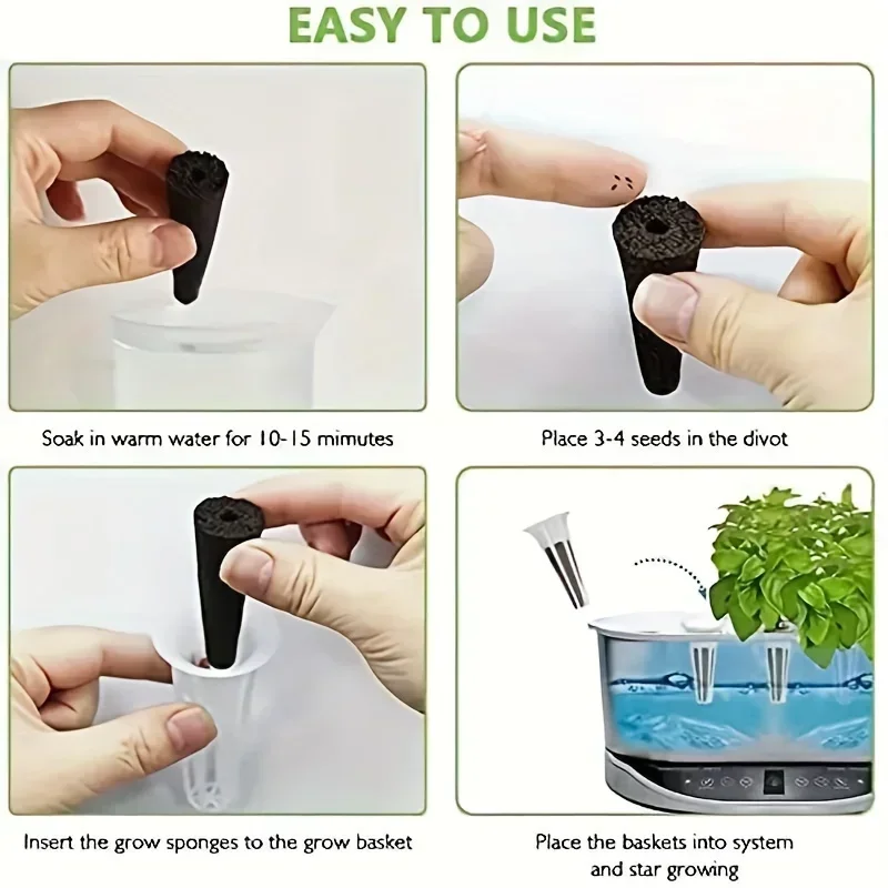 30pcs Soilless cultivation substrate hydroponic planting machine seedling block sowing cutting charcoal mud planting sponge