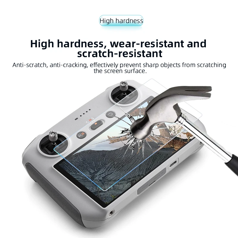 خفف فيلم ل DJI الهواء 3/MINI 3 برو مع شاشة التحكم عن بعد فيلم واقية واقية واقية الأفلام DJI RC 1 2 الملحقات