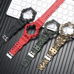 Resin Strap Case Suitabl For GA-700 GA-710 GA-735 Men's and Women's Camo Rubber Strap Watch accessories