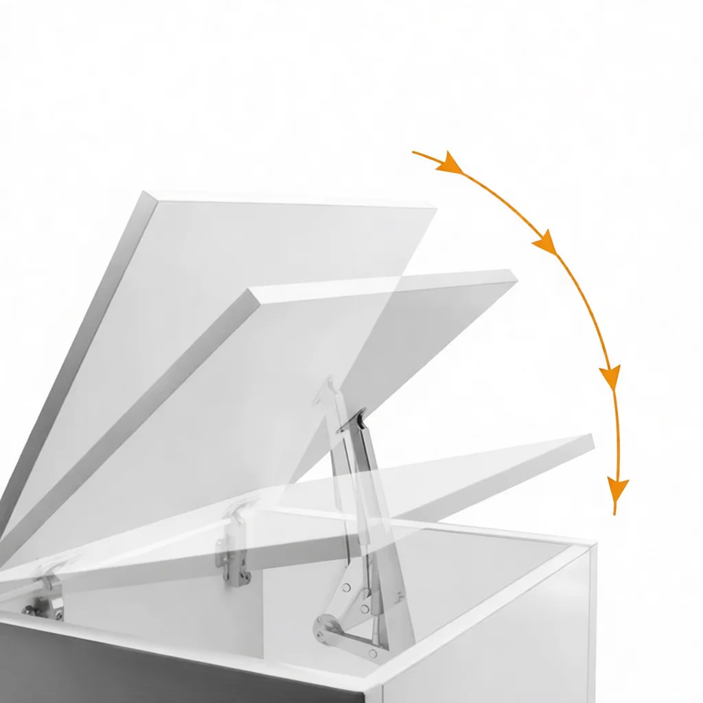 Tatami Bed Hydraulic Gas Spring Hinge For Cabinet Door Lift Support Soft Close Pneumatic Hardware Steel Lid Stay