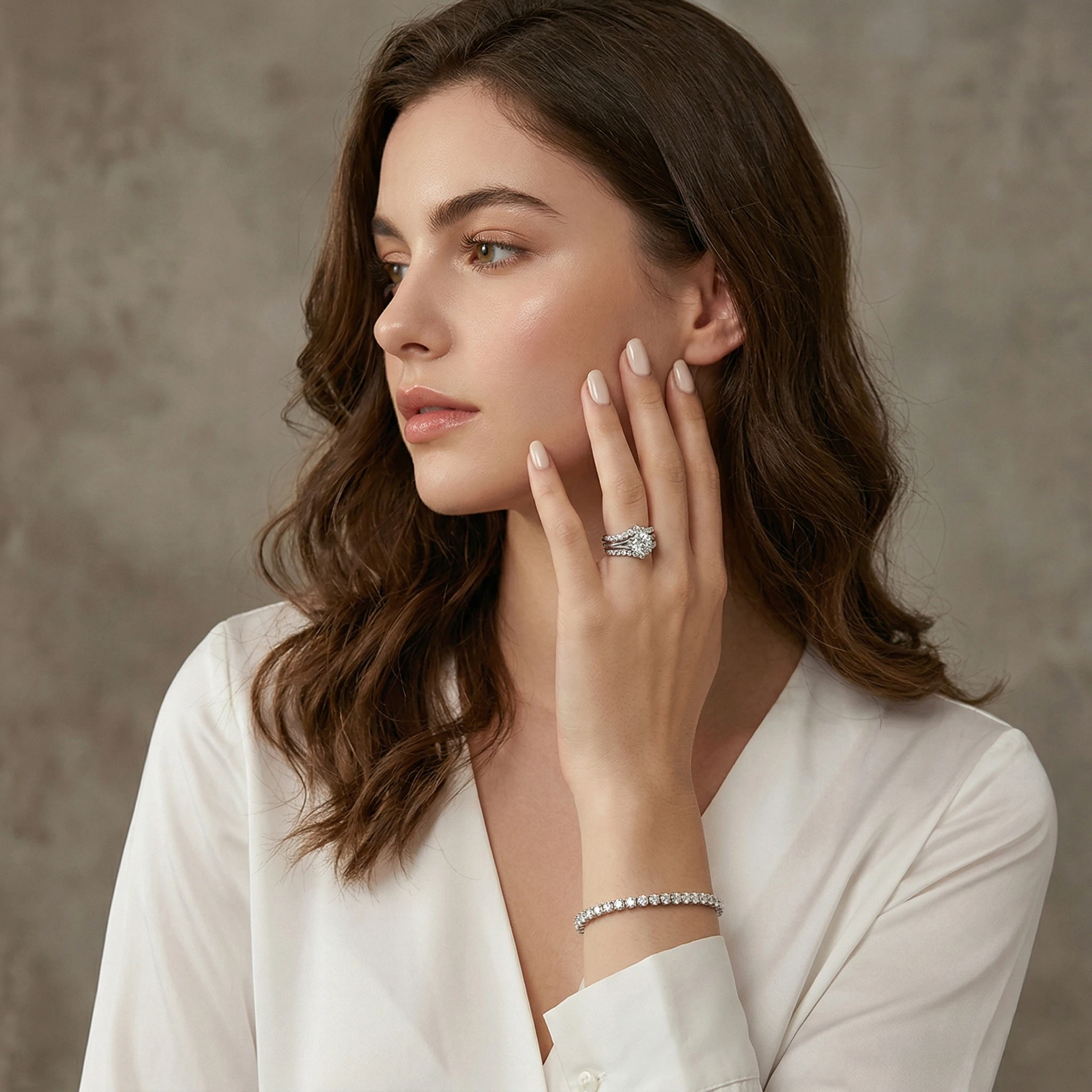 Set Cincin Mahkota Moissanite - Moissanite Engagement Ring 2 Carat D Vvs1 ulasan dan harga