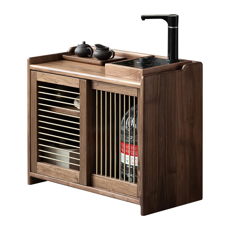 

Настраиваемый североамериканский черный орех, скандинавский чайный шкаф, стол, стеллаж для кипячения, низкий шкаф для комнаты