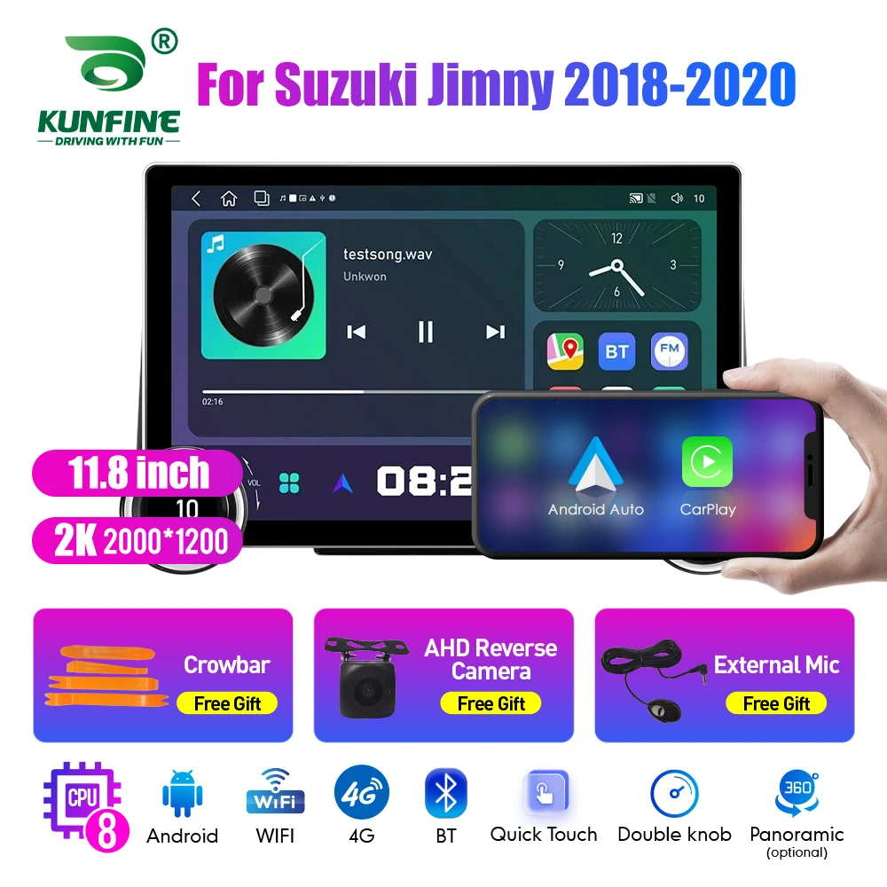 

11.8 Inch 2K Double Knobs 2 Din Car Radio For Honda Jimny 2018-2020 Car Radio DVD Multimedia Video Player Android Auto Carplay