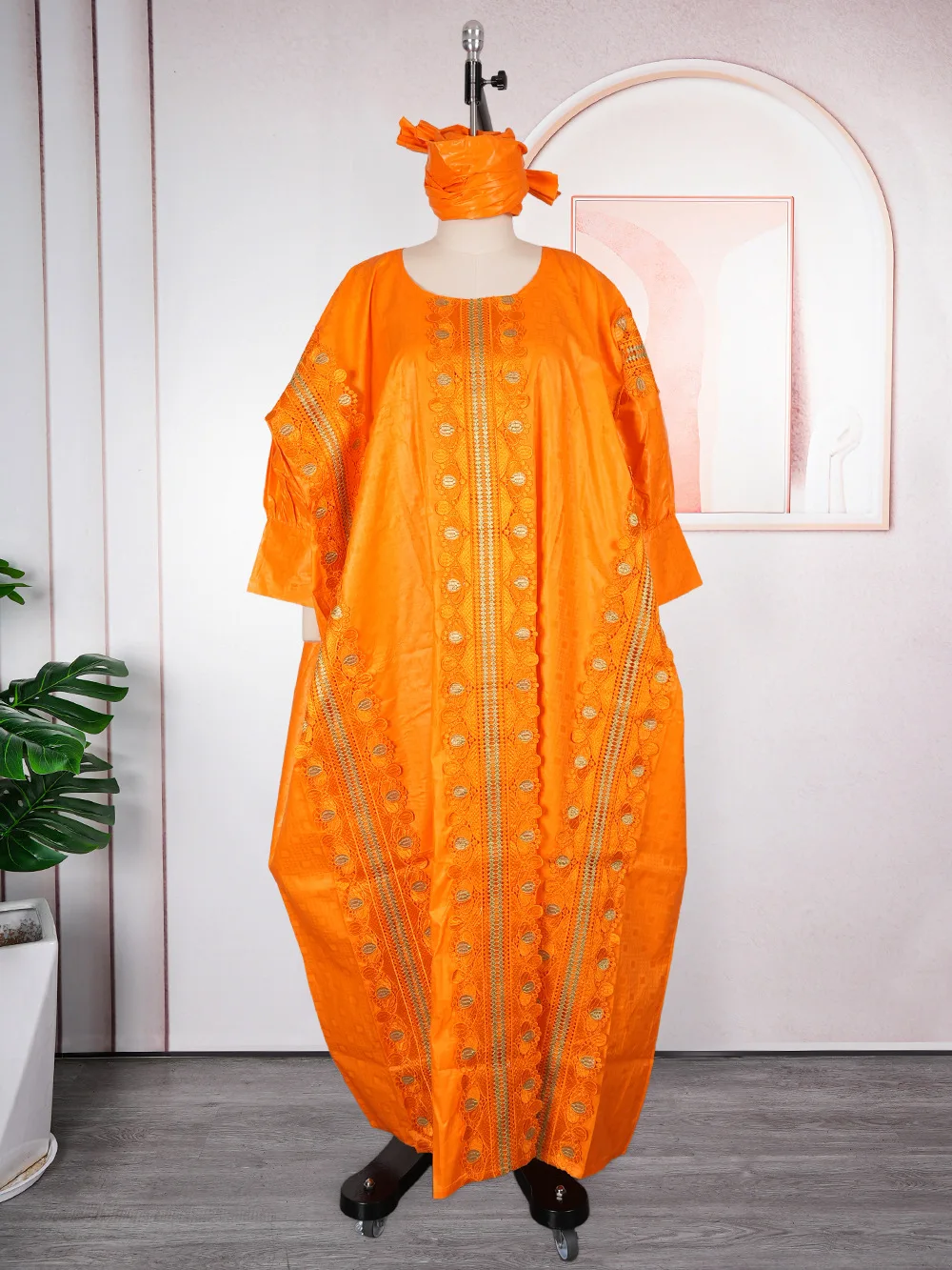 Plus Size African Clothes for Women 2026 New Dashiki Ankara Embroidery Bazin Riche Design Wedding Party Dresses with Headscarf