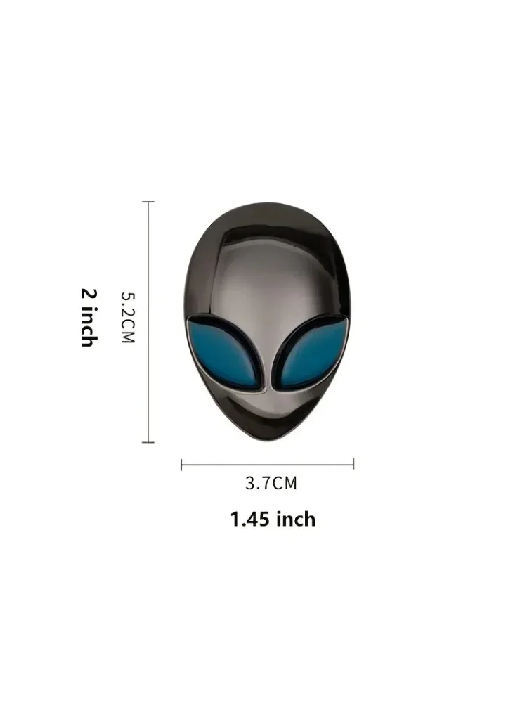 AliExpress NONE 2pcs Alien Head Auto Heck Emblem Badge Sticker Decal Car Fender Auto 3D For All Car Bike Motobike