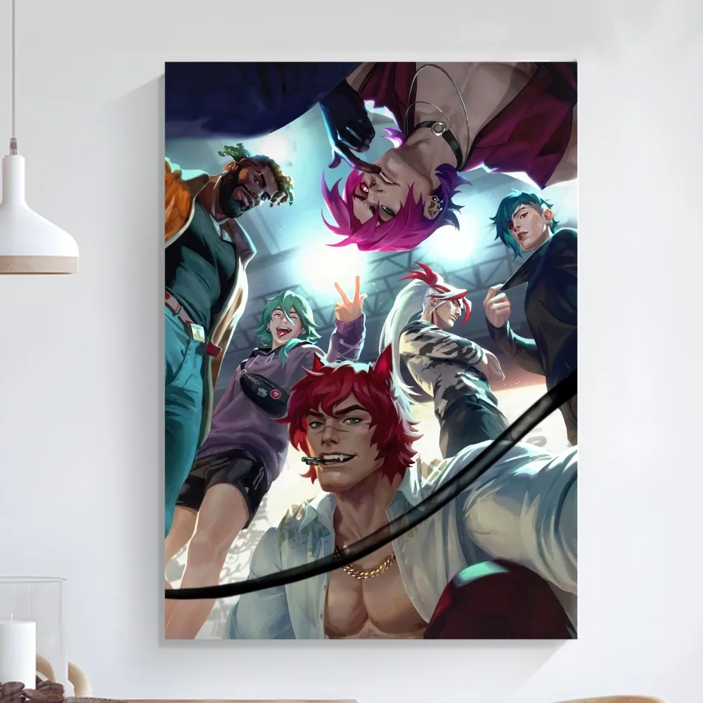 L-LOLs Heartsteel Ezreal Sett Kayn Poster Prints Wall Painting Bedroom Living Room Wall Bar Restaurant Sticker Large