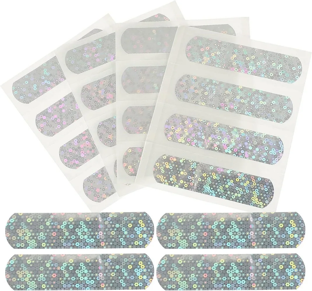 50pcs/set Laser Color Band Aid Shining Wound Skin Patch Plaster for First Aid Dressing Scratches Incised Wound Adhesive Bandages