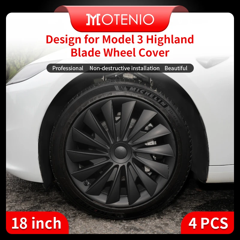 

Колесная крышка модель 3 Highland дизайн для Tesla 18 дюймов Hubcap 4 шт. Highland Blade чехол для колеса полные обода Hubcaps для Tesla Car