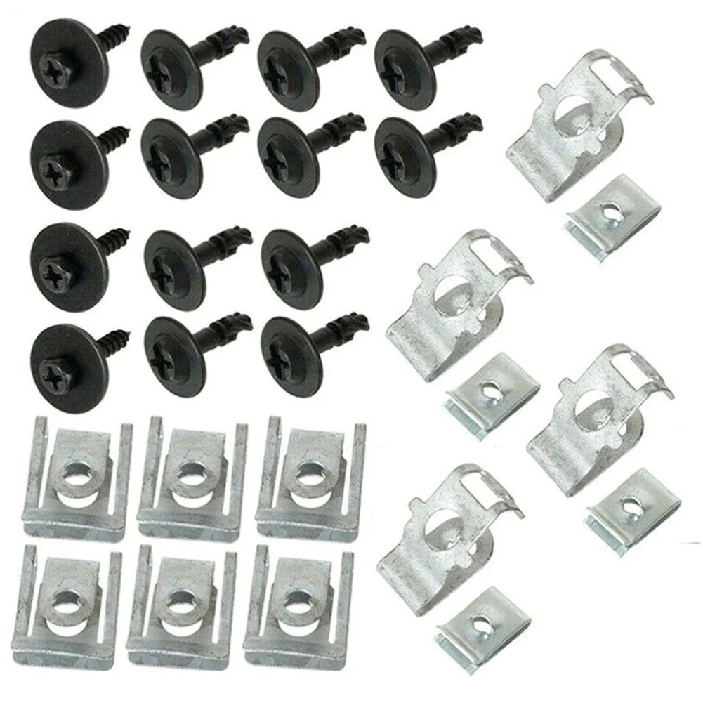 28pcs Undertray Engine Under Cover Fixing Clips Shield Trim Panel Screw FOR AUDI A4 B8 A5 8T Auto Repair High Quality