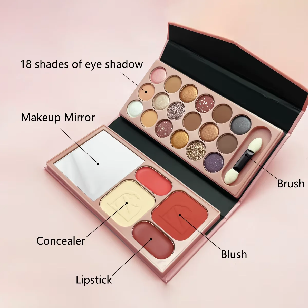 23 色の光沢のあるアイシャドウポケットメイクボックスマットパウダー繊細な優しい白小型ポータブル化粧品