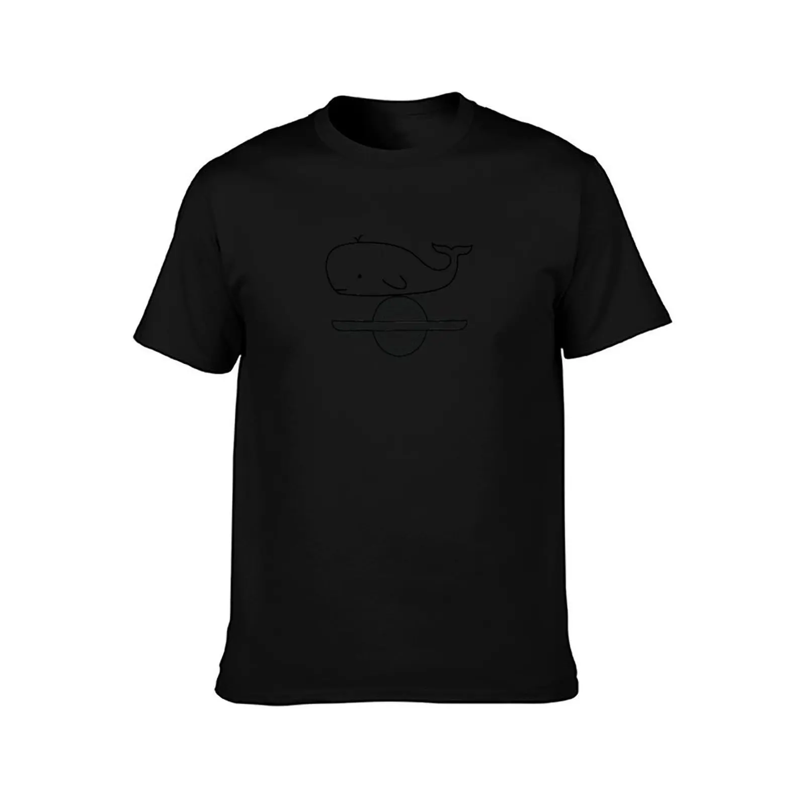 Onewheeling Whale Outline T-Shirt shirts graphic boys animal print men t shirts high quality