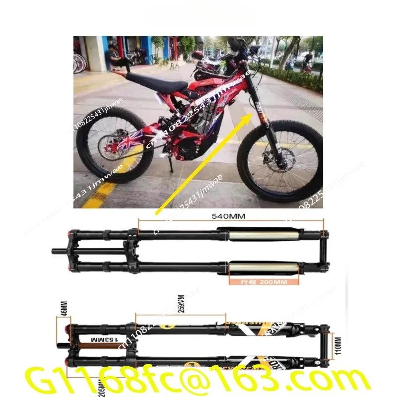 Mountain Bike Dual Shoulder Front Fork Speed Reduction Reverse Fork 26/27.5/29 Inch Off-road Shock Absorber