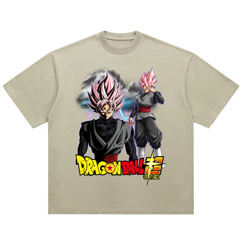 Hip Hop Streetwear Men T-Shirt Dragon Ball Anime Graphic Oversized T Shirt Summer Short Sleeve Cotton Tshirt Vintage Tops