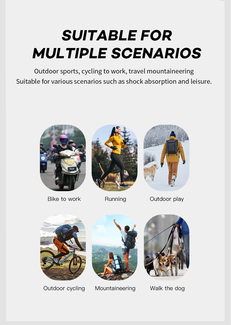 Vilico Professionelle Outdoor-Fahrradhandschuhe mit empfindlichem Touchscreen, Stoßdämpfung, rutschfest, verschleißfest – Detail 3