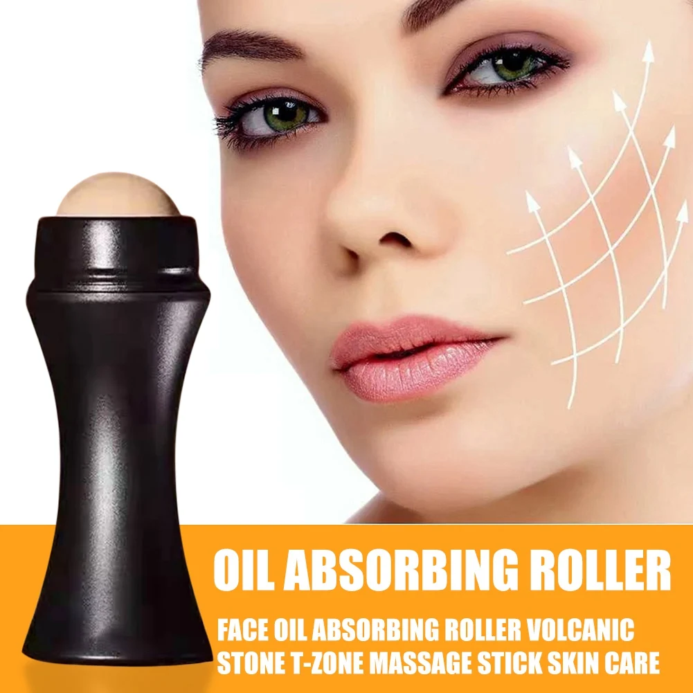 Rolo vulcânico controle de óleo rolando pedra matte maquiagem rosto cuidados com a pele ferramenta limpeza facial absorção de óleo rolo na bola