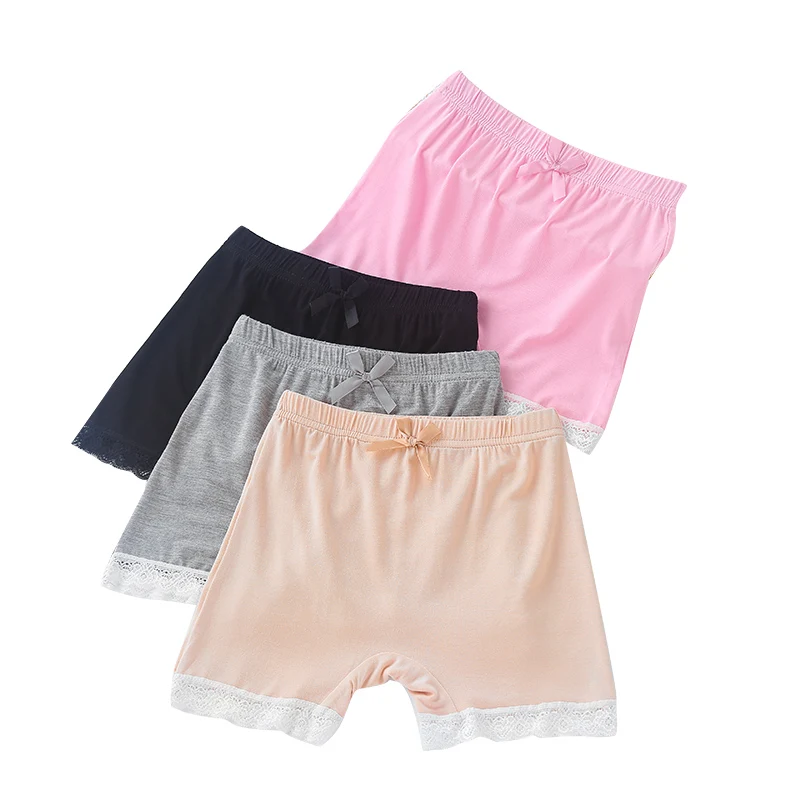 Hot-selling girls safety shorts pants high stretch flat bow shorts lace seamless underwear children’s breathable underwear