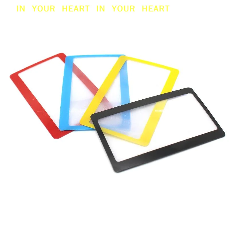 【X】2Pcs Ultra Thin Pocket Magnifiers Portable Card-Sized Magnifying Glass Small Print Reading Gift for Elderly People