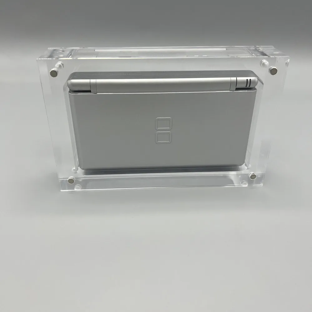 Caja de almacenamiento de consola con cubierta magnética acrílica de alta transparencia para Nintendo DS Lite DSL. Pague atención al modelo de su consola